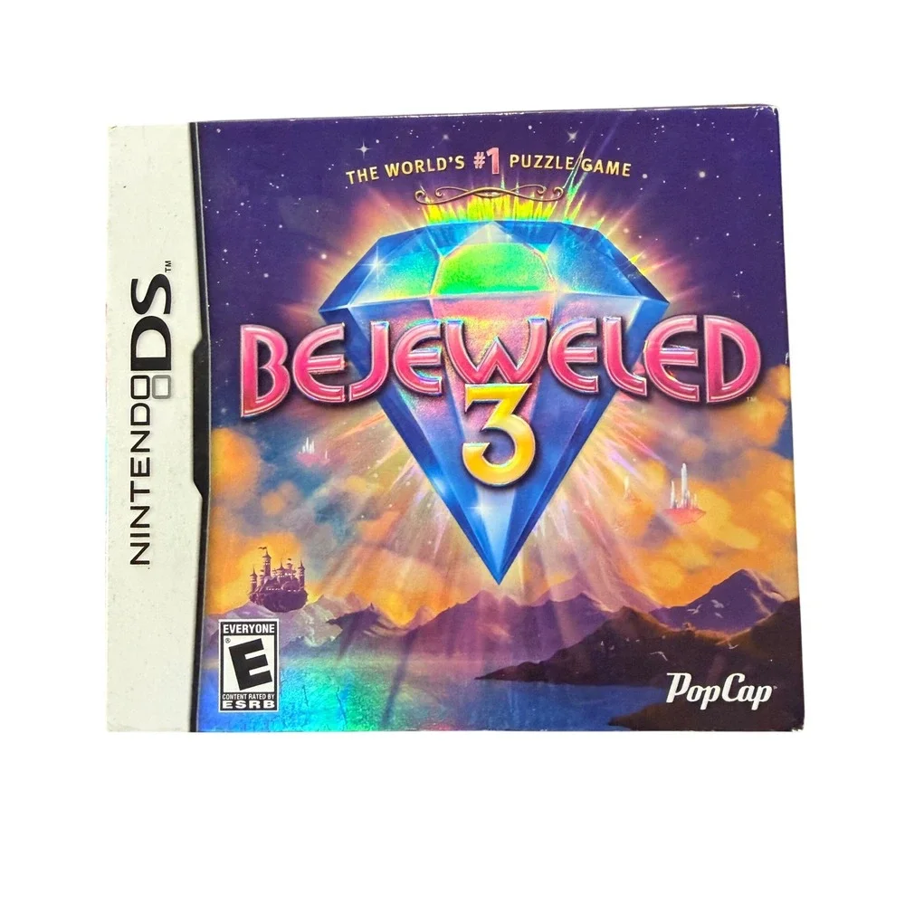 Bejeweled 3 Nintendo DS Game PopCap Puzzle Complete CIB with Slipcover NTR-B2XE